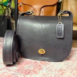 Vintage Coach Navy Small Shoulder Bag 9530